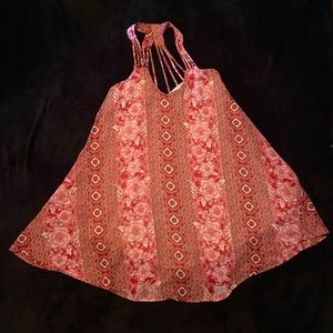 Speechless Red white embellished dress